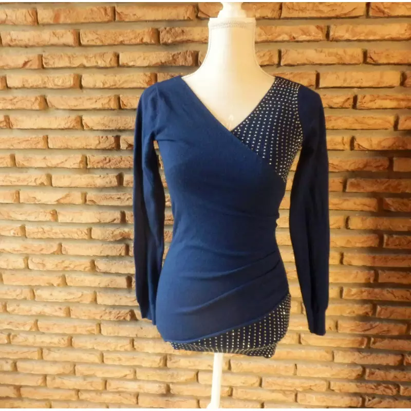 pull femme t.36 bleu - enzoria -