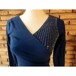 pull femme t.36 bleu - enzoria -