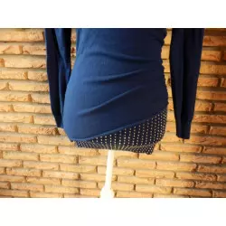 pull femme t.36 bleu - enzoria -