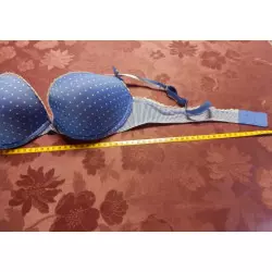 soutien gorge femme t.90b bleu blanc