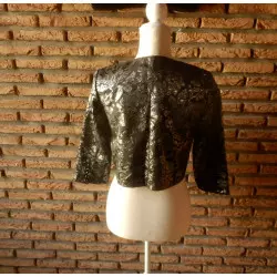 veste femme t.38 noire argentée - H&M -