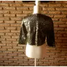 veste femme t.38 noire argentée - H&M -