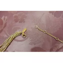 collier fantaisie fleurs et strass 