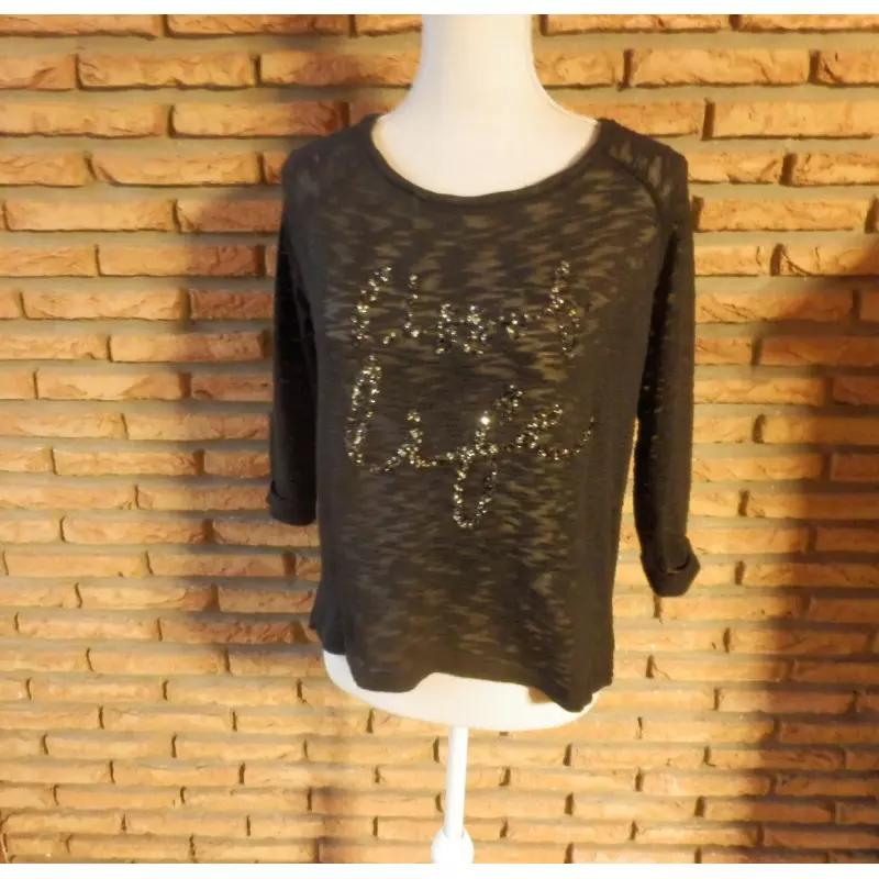 pull femme t.S noir  T.Q.F - 47 -