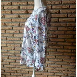 blouse femme t.38 blanc rose - bréal - 90 -