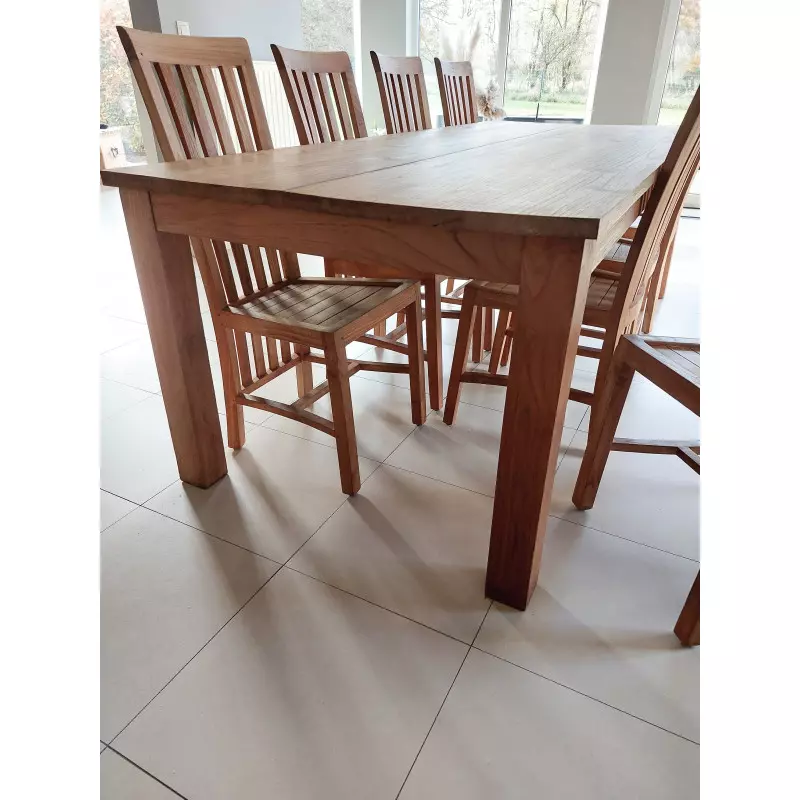 Table teck et 8 chaises