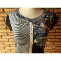 blouse femme t.40 bleue - julie guerlande - 122 -