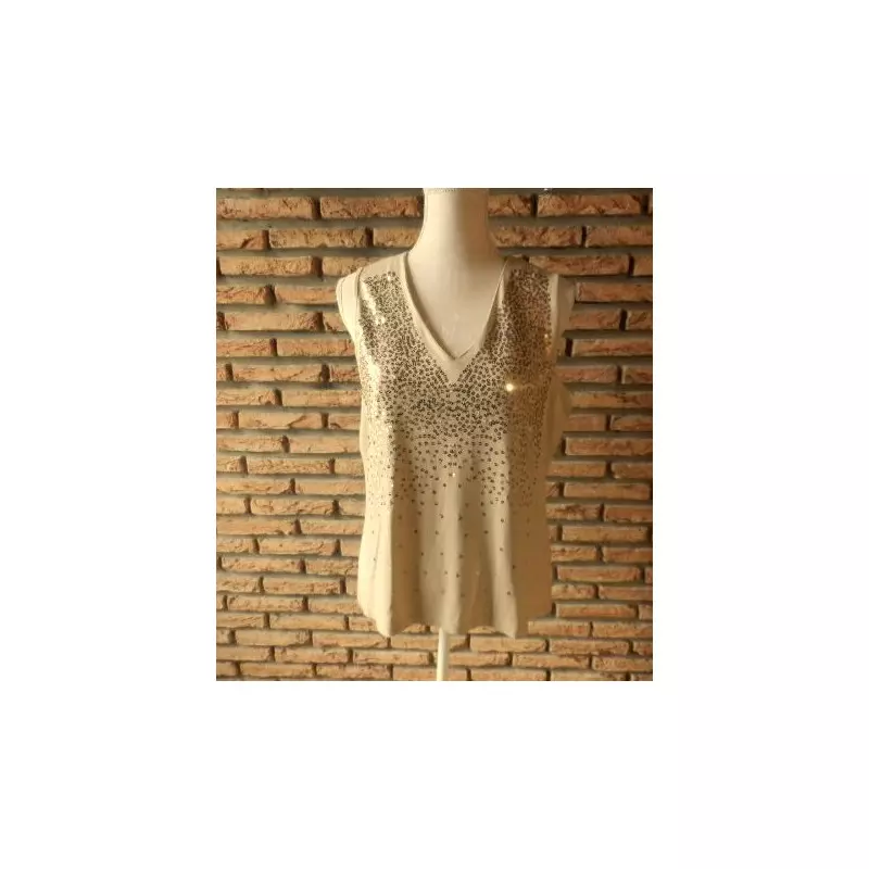 blouse femme t.40 beige pailletées - Sixth Sense - 57 -