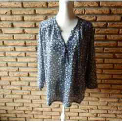 blouse femme t.XL bleue - H£M - 108 -