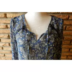 blouse femme t.36 bleue- yessica - -84-