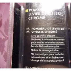 pommeau de levier de vitesse chromé -neuf - (13 )