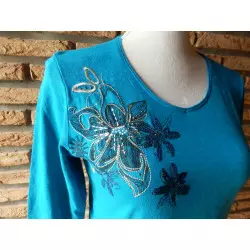 blouse femme t.38 bleue - kenny s - 112 -