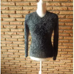 pull femme t.40 noir  - brillance - 59 -