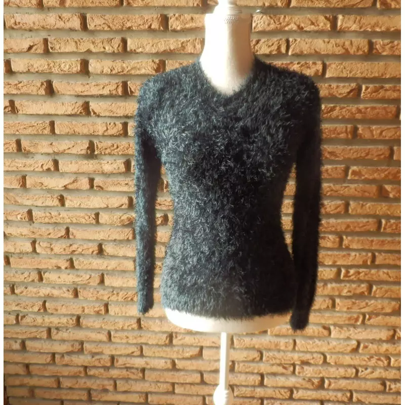 pull femme t.40 noir  - brillance - 59 -