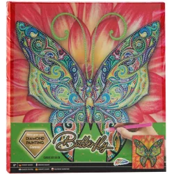 BORDERIE - PEINTURE DIAMANT PAPILLON