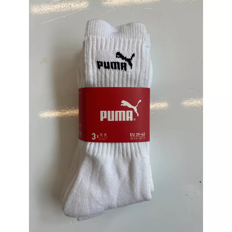 3 paires chaussettes puma blanche